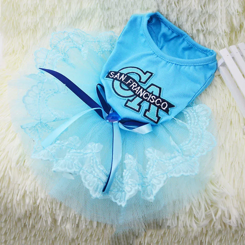 CA Wedding Dog Dresses For Small Dogs Chihuahua Summer Puppy Party Dress Pomeranian Princess Tutu Shih Tzu Yorkshire Pet Clothes | Дом и сад