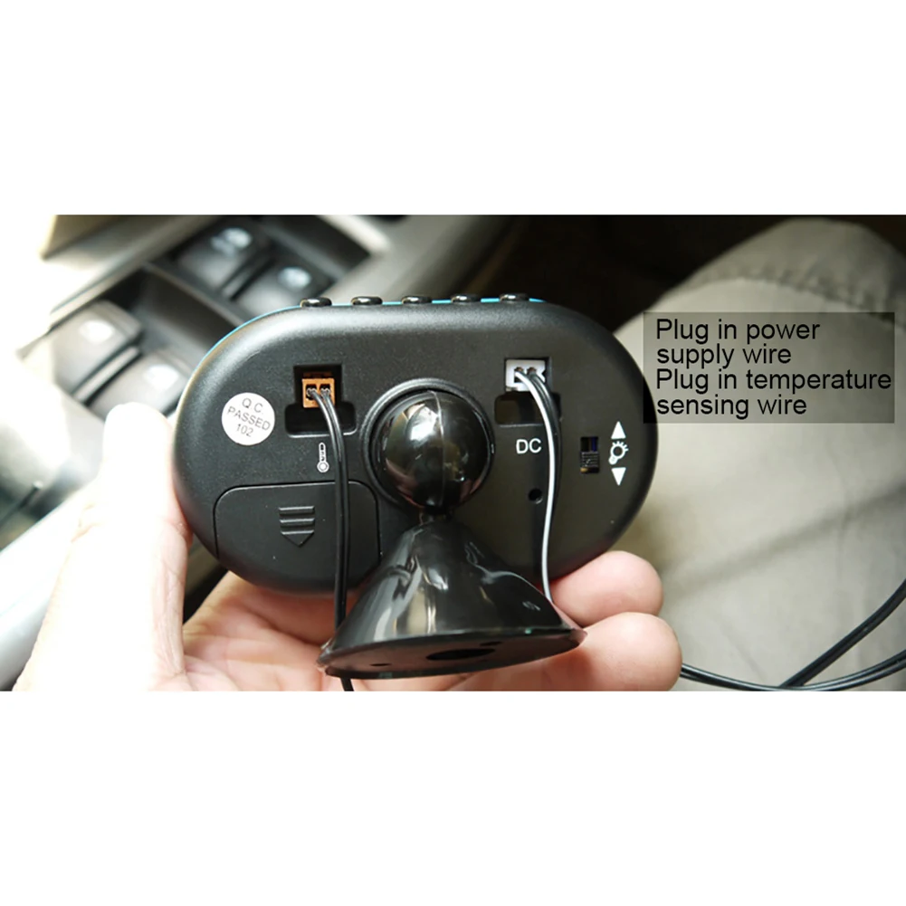 Цифровой автомобильный термометр вольтметр двойной датчик температуры со