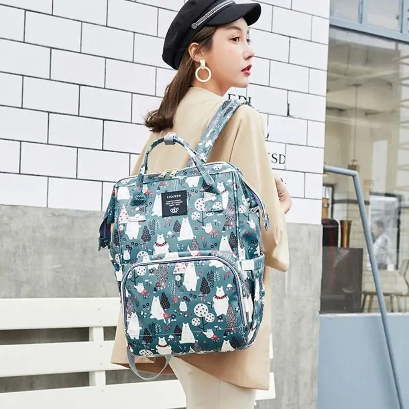 

Waterproof Mummy Maternity Diaper Bag Cartoon Print Nursing Travel Backpack Multi-function Large Capacity Nursing Bag Baby Care