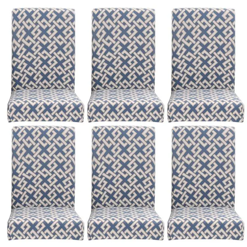 Geometry Print Chair Cover Elastic Thin Stretch Seat Case Slipcover Home Hotel Banquet Decoration Kitchen Suppliers Accessories | Дом и сад