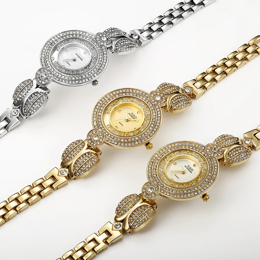 Женские наручные часы с металлическим ремешком Relojes mujer кварцевые украшением