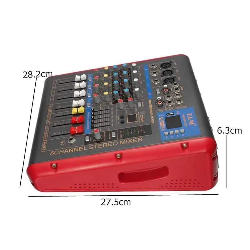 4 канальный Bluetooth dj микшер монофонический микрофон USB ЖК дисплей Дисплей цифровые
