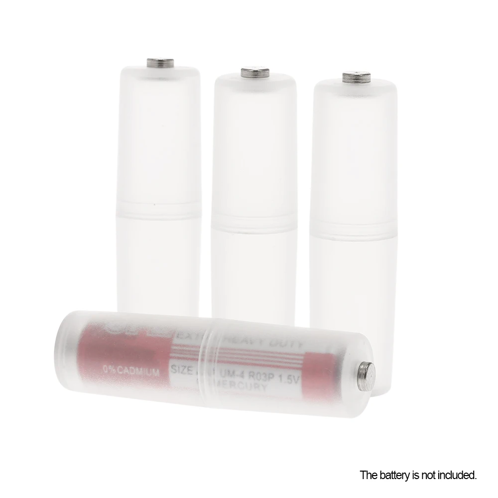 4 шт. Батарея конвертер адаптер ААА до АА Размеры Защитный чехол держателя для