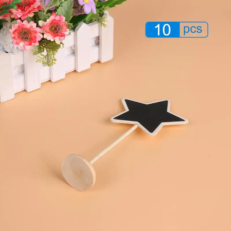 Шт. 10 шт. мини прямоугольные доски декоративные границы черный доска с подставкой