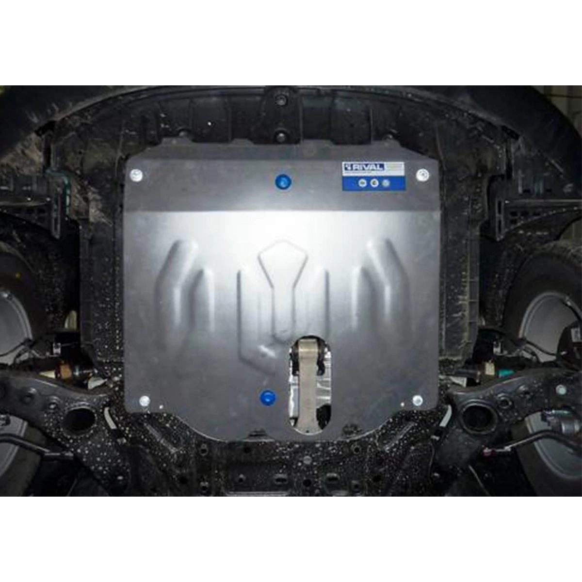 Защита картера и КПП Rival 333.2823.1 (для Kia Sorento V 2.2d 2.4 2012 н.в. алюминий 4 мм защита не