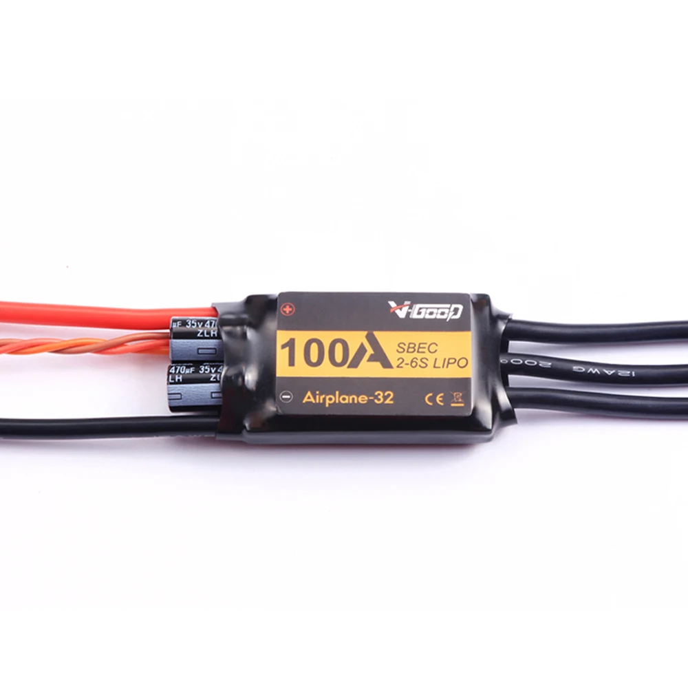 Новейший VGOOD 6A/12A/20A/40A/60A/80A/100A 2S 32 битный бесщеточный ESC с 1.5A SBEC для неподвижного