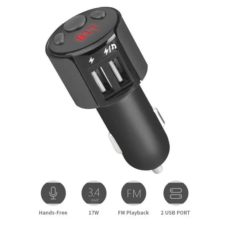Bluetooth автомобильный комплект FM трансмиттер беспроводной радиоадаптер зарядное