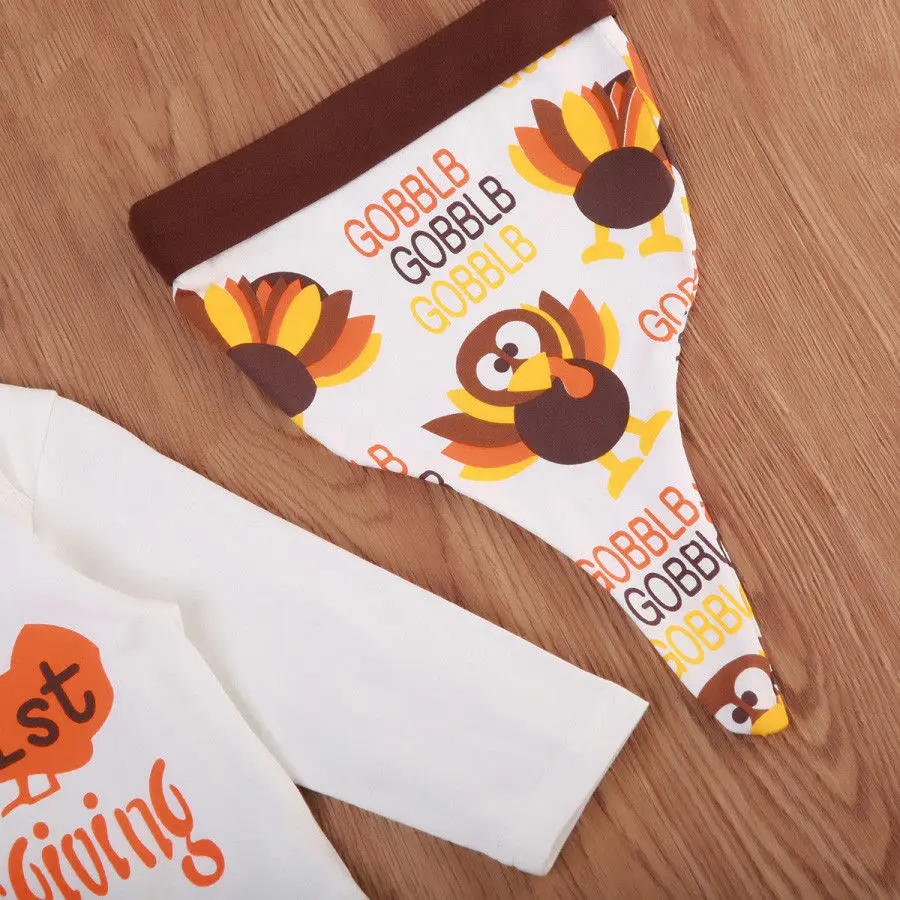 Pudcoco 2019 Brand New Thanksgiving Newborn Baby Boy Girl Top Romper Pants Outfits Set Clothes | Детская одежда и обувь