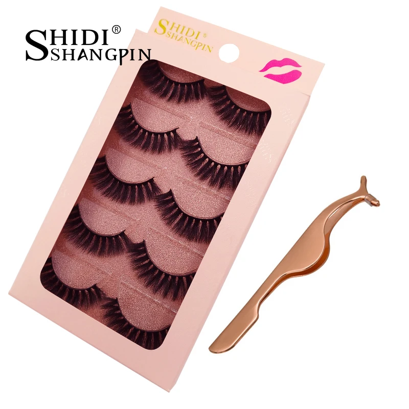 Shidishangpin 1 комплект ресницы серо коричневого цвета Make Up ручной работы из