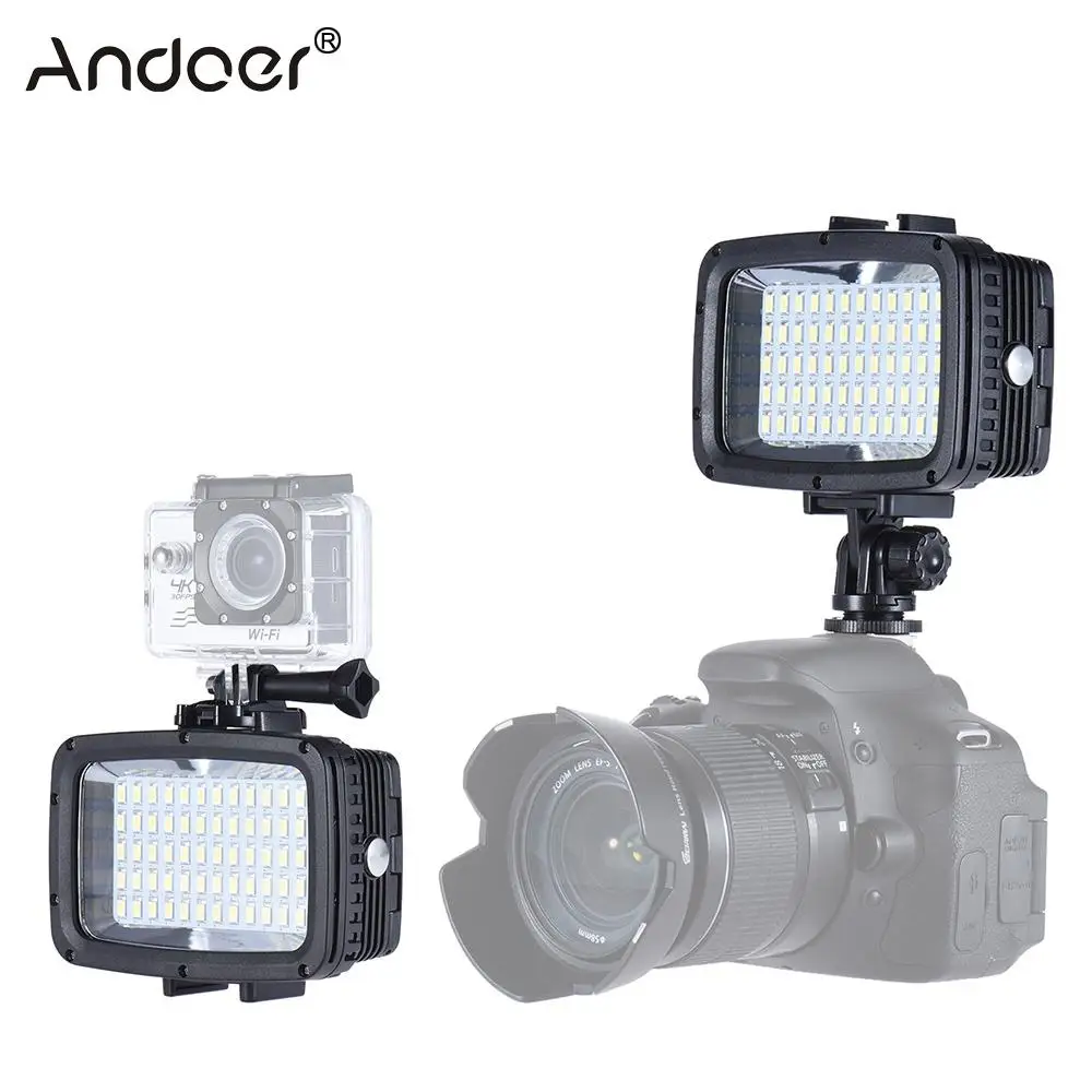 Andoer для GoPro Hero Xiaomi LED Light Video Studio Photo Canon Nikon Sony Camera light экшн камеры лампа