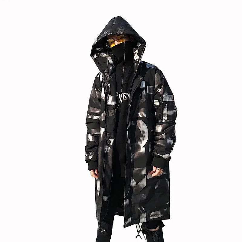 2018 Winter Jacket Men Streetwear Hip Hop Male Hooded Overcoat Warm Cotton Coat Clothing Thicken Casual Parkas Erkek Mont | Мужская