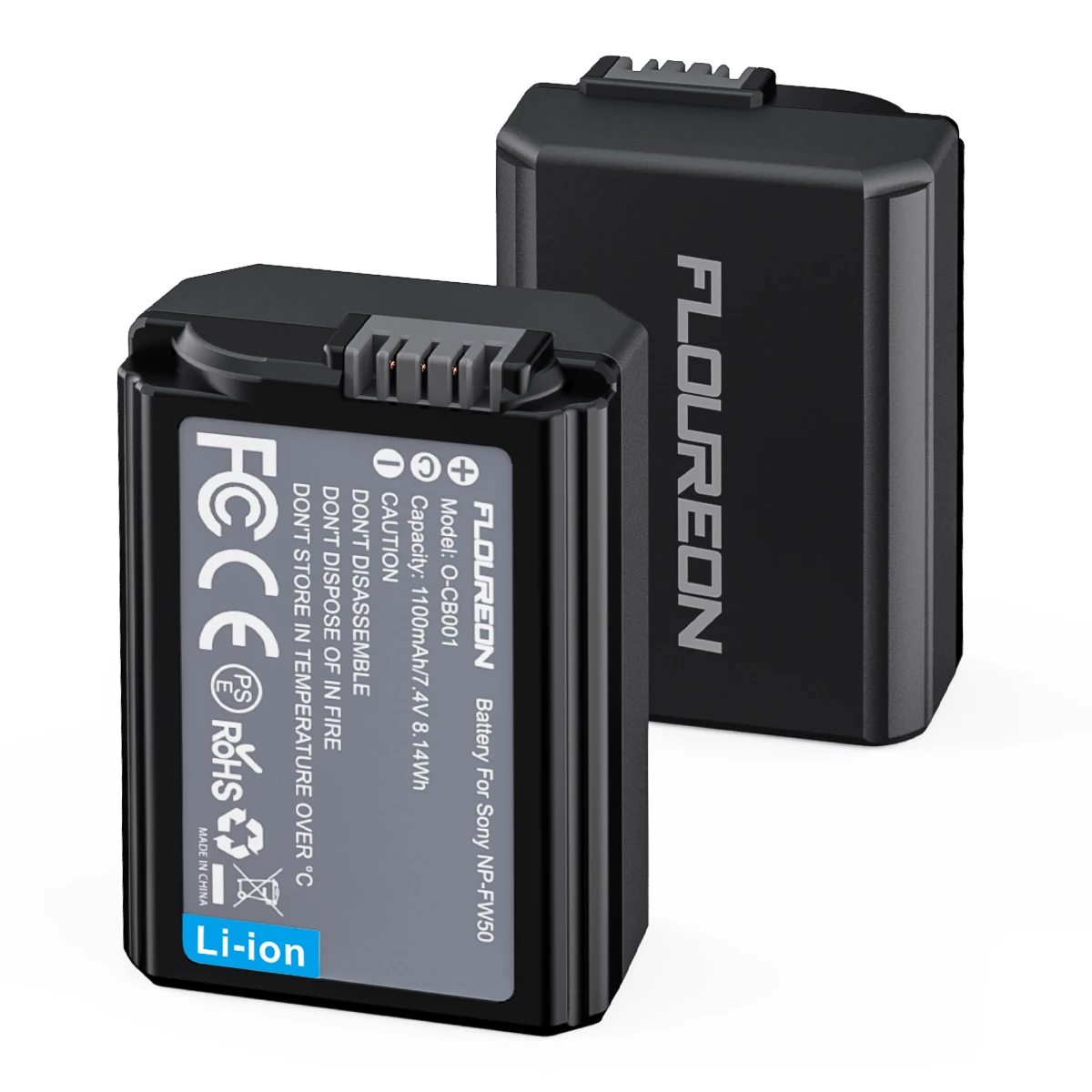 Аккумуляторная батарея FLOUREON NP-FW50 для Sony A6000 A6500 A7 A7II A7RII A7SII A7S A55 A5100 2 шт. 1100 мАч |