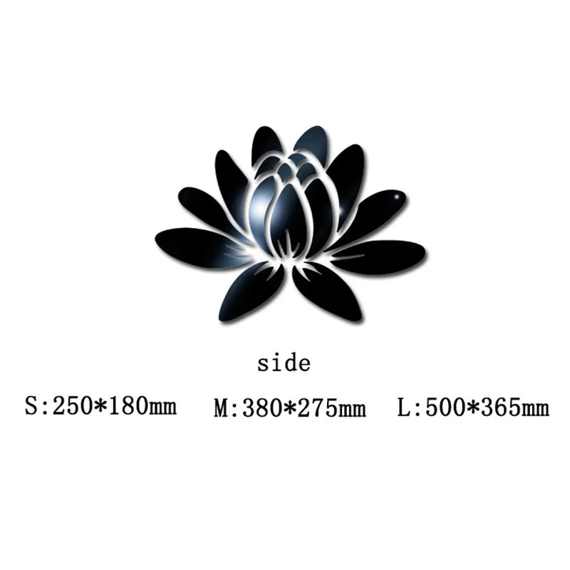 Lotus Flower зеркальный настенный стикер s 3D декоративный Декор для дома гостиной