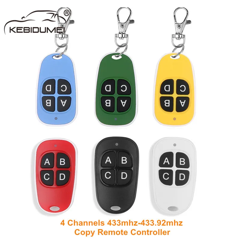 Car Garage Key 4 Button 433.92 mhz 433mhz Copy Remote Control Channels Cloning for Home Electric Rolling Gate Retractable door | Автомобили