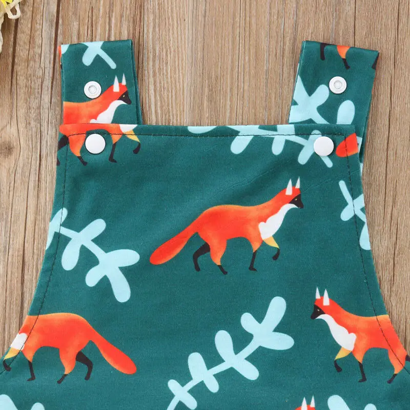 Pudcoco 2019 New Brand Seller Newborn Baby Boys Fox Romper Jumpsuit Clothes Outfit |