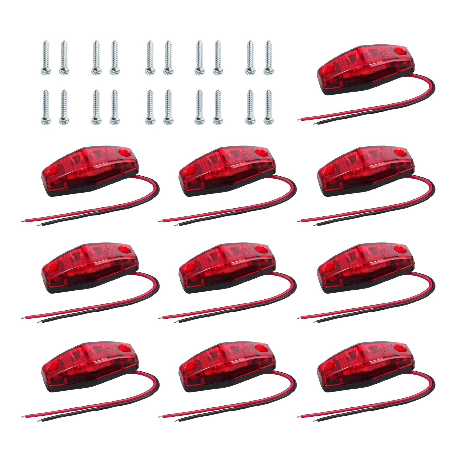 AUTOUTLET 10 шт 2LED передний боковой маркер белый/желтый/красный свет автомобиль