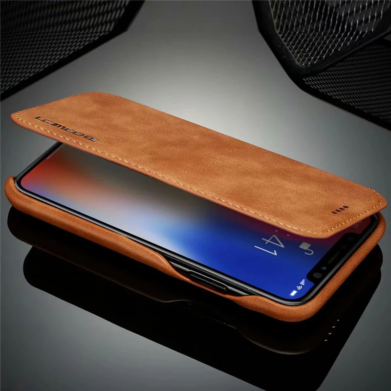 Ударопрочный чехол для телефона iPhone XS Max 6s 7 8 Plus Магнитный с откидной крышкой и