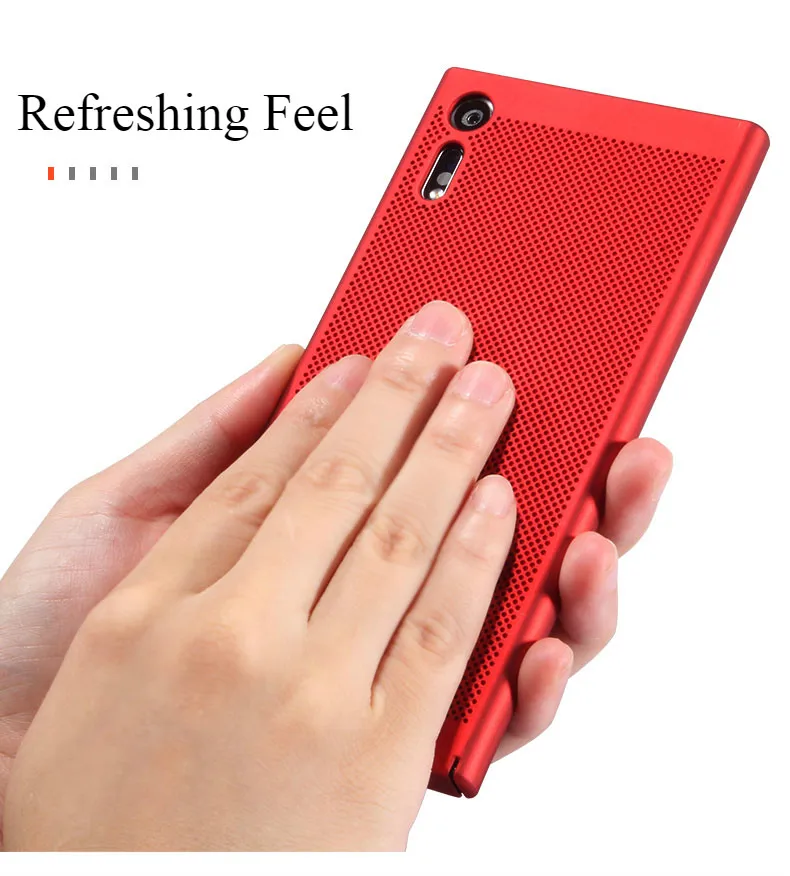 Breathable Phone Case For Sony Xperia XA1 XA XZ Hard PC Heat Dissipation Cover XP L1 XZ1 MINI C6 Protection Capa |
