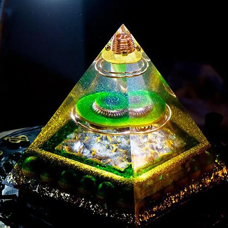 Кристаллическая Пирамида AURA REIKI Orgonite Aura украшение фэн шуй ремесла накопление