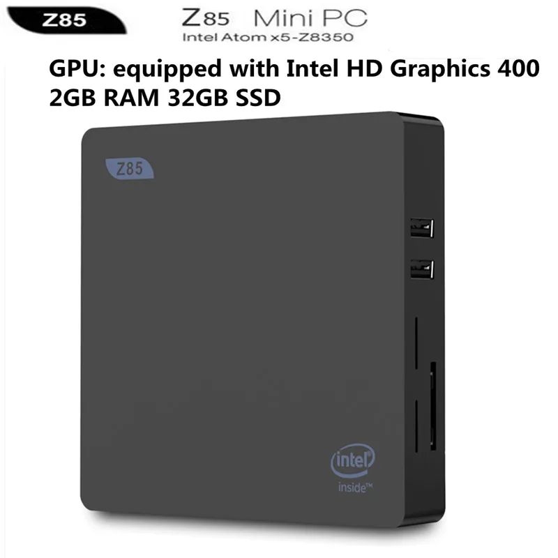 Z85 мини ПК Intel Atom X5 Z8350 двухэкранный дисплей Поддержка Windows10 система 2 4 г + 5 8 Г wifi HD