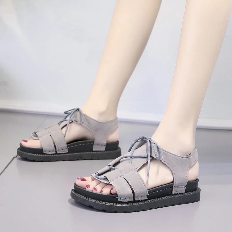 MULUHU 2019 Sandals Thick Bottom Women's Casual Single Shoes Woman Comfortable Ladies Zapatos Mujer Black Spring Summer | Обувь