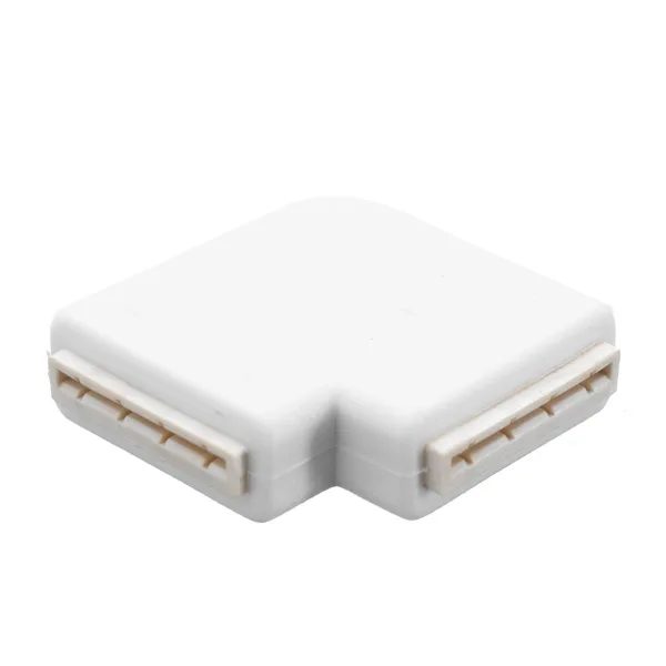 CLAITE пайки 4 Pin 10 мм L Форма светодиодный разъем для подключения угловая под прямым