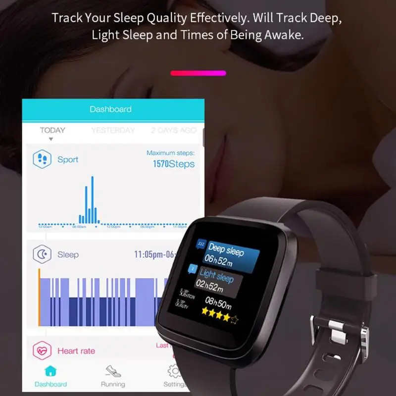 H108 Bluetooth браслет G сенсор для женщин физиология пульсометр Монитор артериального
