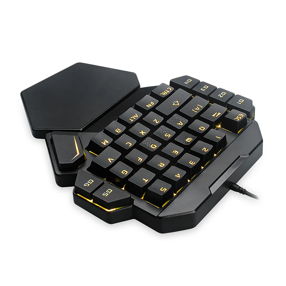 Zeepin K50 RGB Проводная игровая клавиатура 35 ключи одной рукой синий переключатель