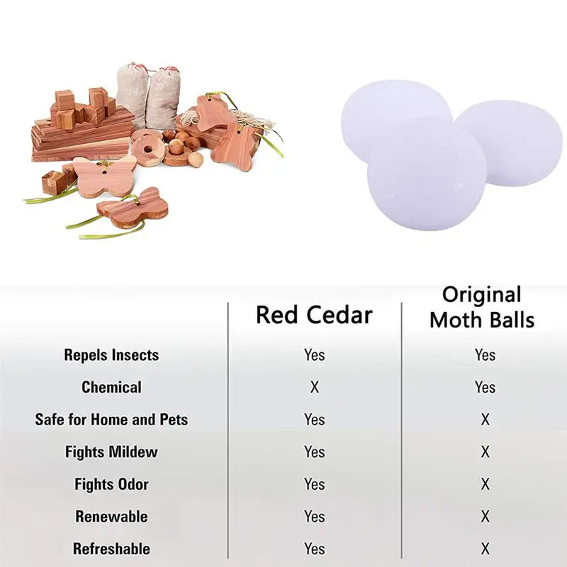 40 шт. Camphor деревянный шкаф Mothproof плесени дезодорант насекомых против моли шарики от комаров