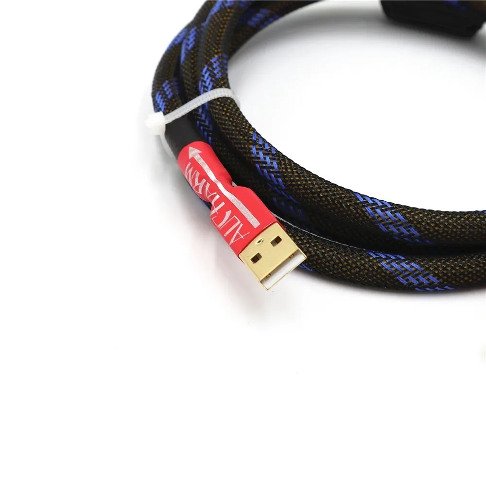 4N посеребренный USB аудио кабель с магнитным кольцом A-B Принтер USB кабель для передачи данных для Hifi DAC звуковая карта
