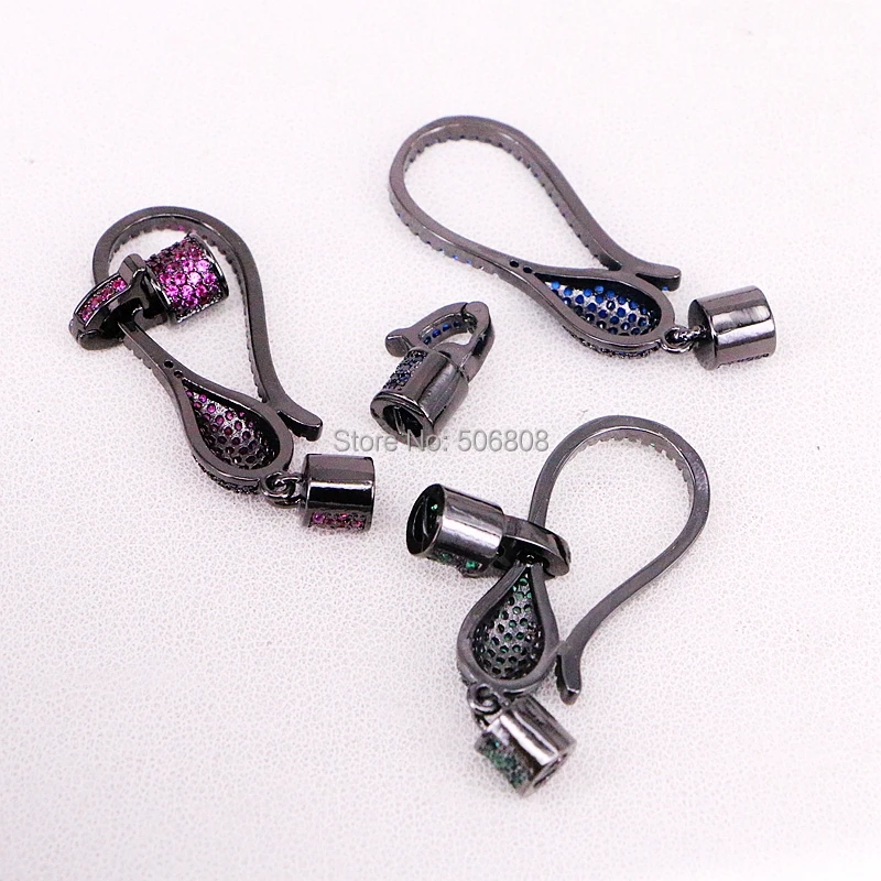 5PCS ZYZ321-8016 Micro Pave CZ Lobster Clasp Enhancer Snap Jewerly Closures | Украшения и аксессуары