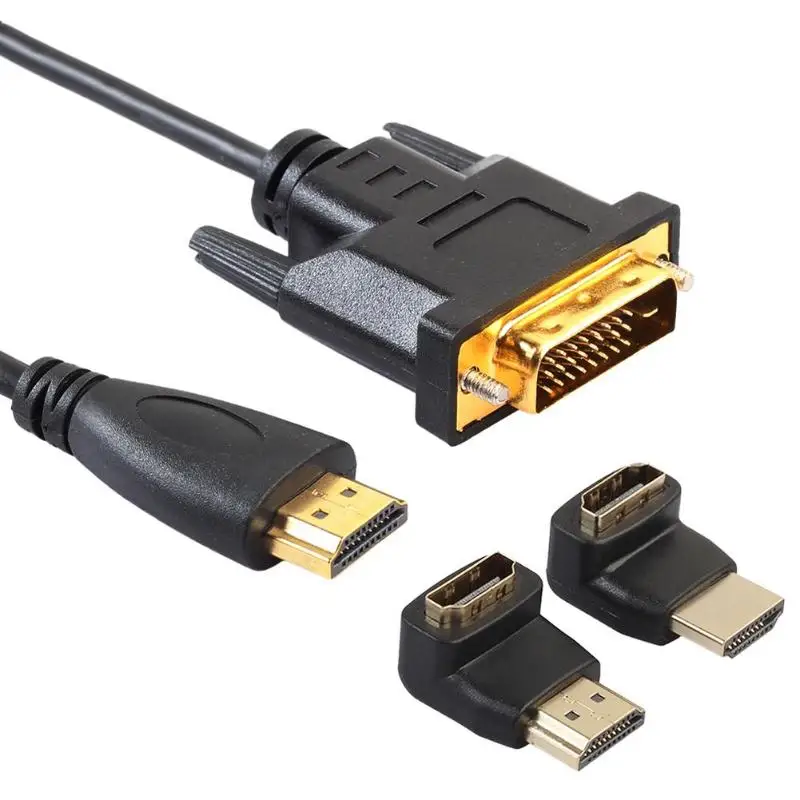 HDMI к монитор DVI дисплей адаптер кабель M/M с 270 90 градусов адаптер|Кабели HDMI| |