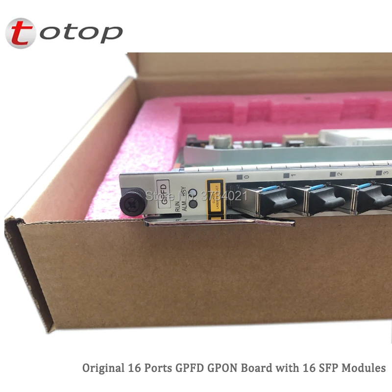 Oringal карта OLT GPON на 16 портов GPFD для Huawei MA5600T MA5680T или MA5683T с модулями B + SFP