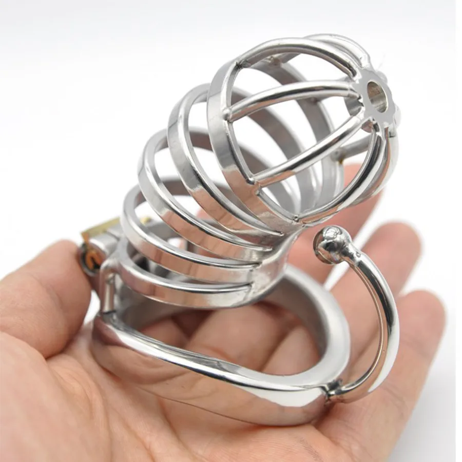 Stainless Steel Male Chastity Devices Large Cock Cage With Base Arc Ring Penis Sleeve Lock Adult Games Bondage Sex Toys For Man | Красота и