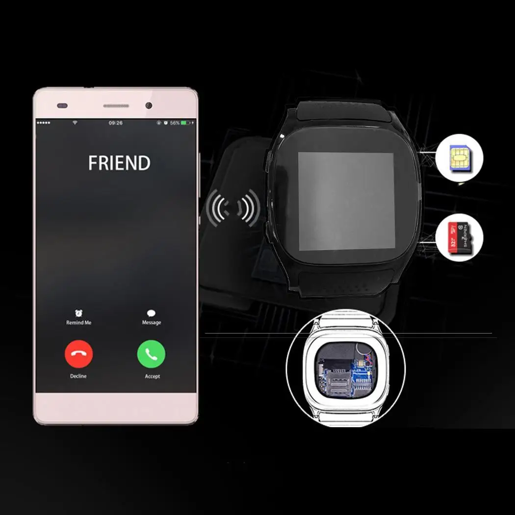 Унисекс Bluetooth Водонепроницаемый звонки музыка Шагомер Смарт около 160 часов Часы