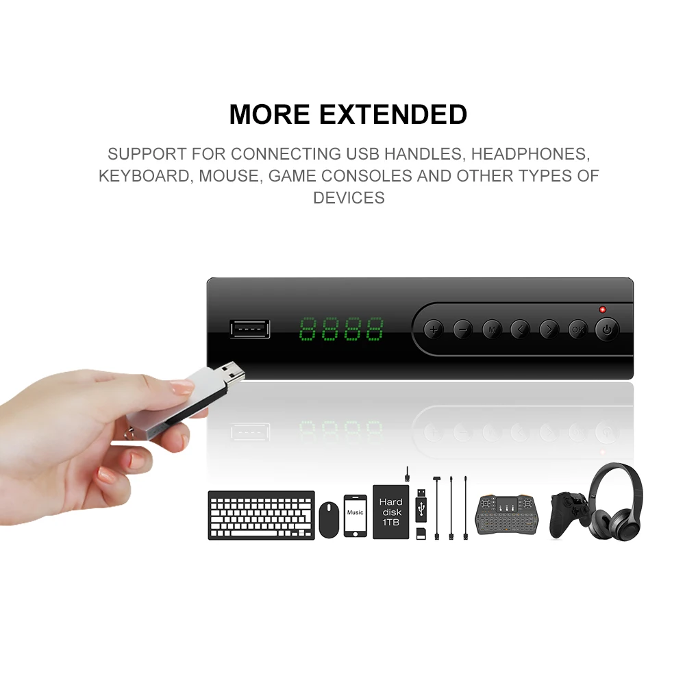 DVB T2 USB2.0 HDMI HD 1080P DVBT2 TV Box DVB-T2 тюнер приемник спутниковый декодер встроенное