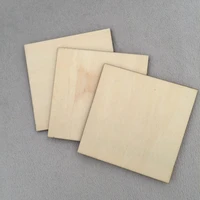 unfinished wood pieces 50 pcs 4 inch square blank wood natural slices wooden squares cutouts for diy crafts