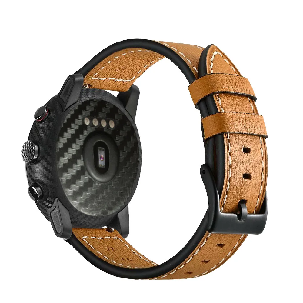 Ремешок для часов Xiaomi Huami Amazfit 2 1 Stratos Pace браслет из натуральной кожи Gear S3 Huawei Watch 2pro