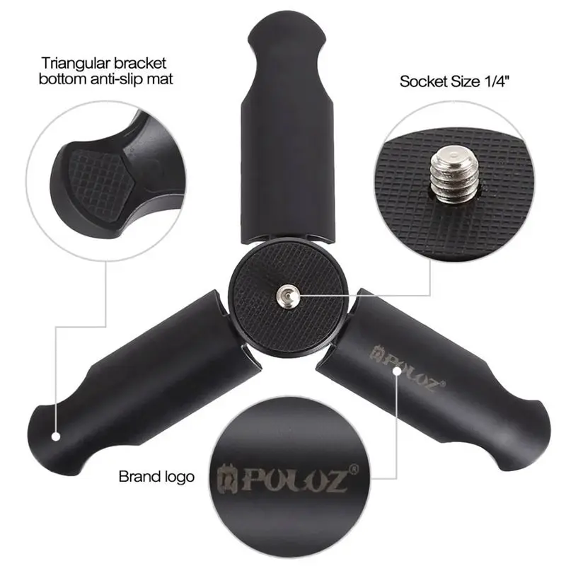 PULUZ Мини Портативный Складной Пластиковый штатив Tripode & универсальный телефон