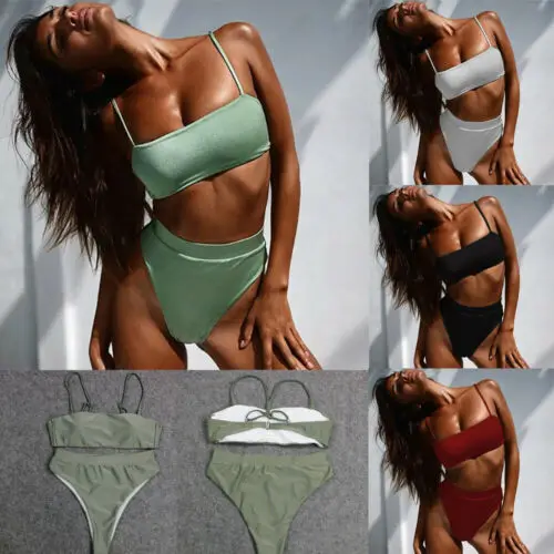 Женский летний купальник из двух предметов комплект бикини сексуальный женский