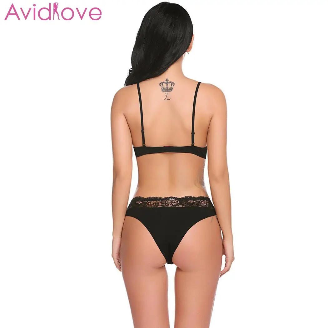 Avidlove женское сексуальное нижнее белье горячее эротическое боди эротические костюмы кружева пэчворк V шеи Тедди боди Ночное белье