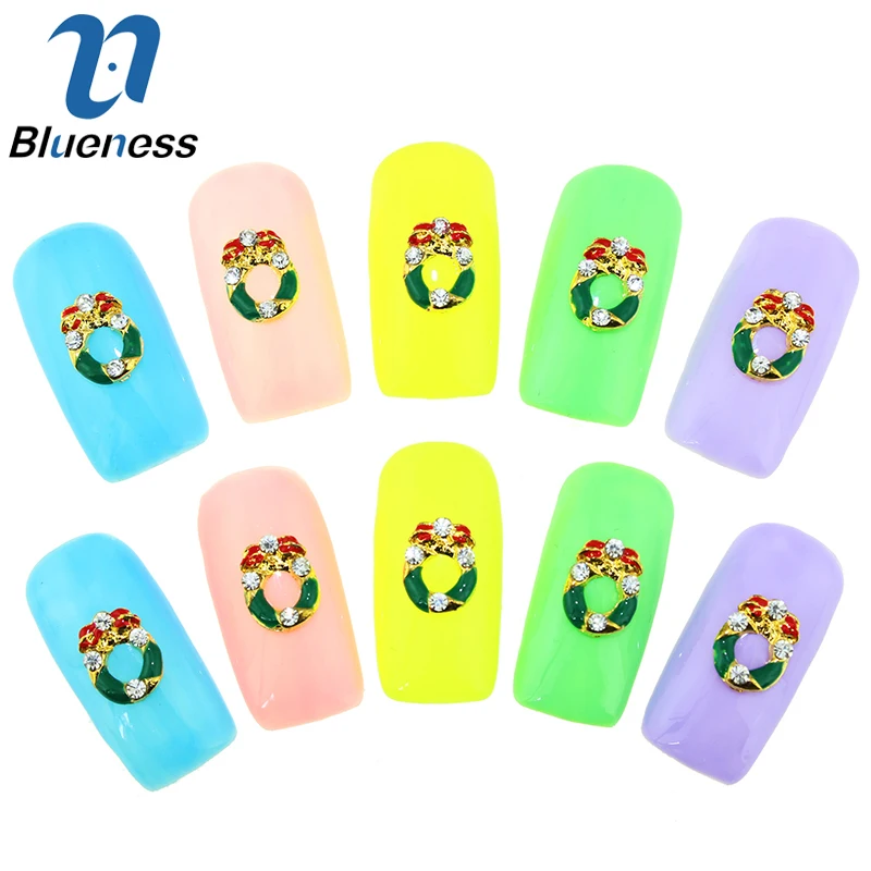 Blueness 10 шт./лот блестящие прозрачные украшения стразы на ногти Рождественский