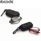 Iboode TR90 ультралегкие складные очки для чтения для мужчин женщин Смола модные дальнозоркости, пресбиопические очки унисекс очки с Чехол