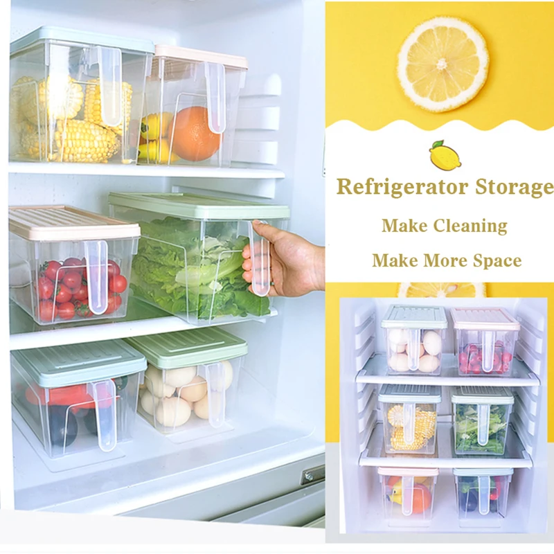 Kitchen Storage Box Sealed Organizer Food Container Refrigerator Boxes Durable | Дом и сад