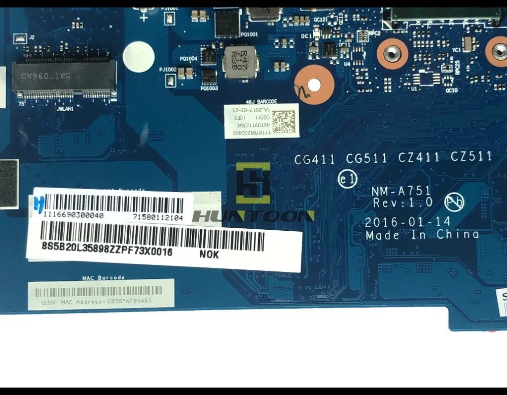 Оригинальная модель для ноутбука Lenovo 310 15ISK материнская плата FRU:5B20L35898 SR2EY 2 Гб DDR4