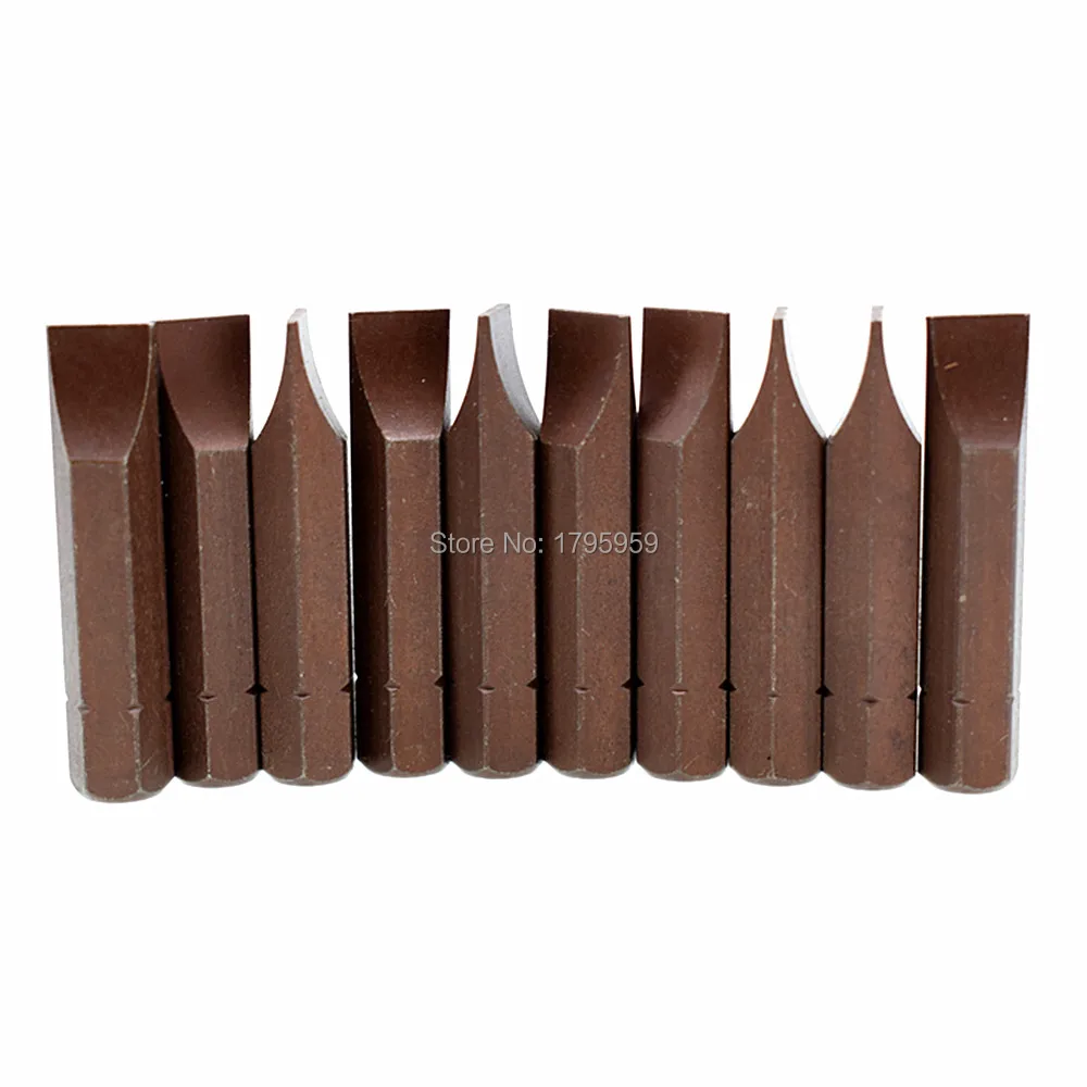 10pcs Slotted Screwdriver Set Chrome Vanadium Steel Impact Screw Driver 8mm Hex Shank Magnetic Bit Tools 40mm Long |