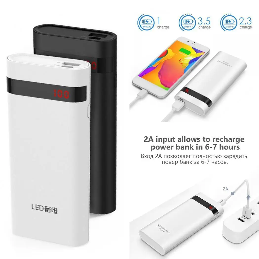Multi function портативный запасные аккумуляторы для телефонов 10000 мАч аварийного 93% USB