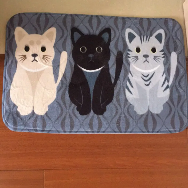 Floor Mats Animal Cat Printed Bathroom Kitchen Carpets Doormats Mat For Living Room Anti-Slip Tapete | Дом и сад