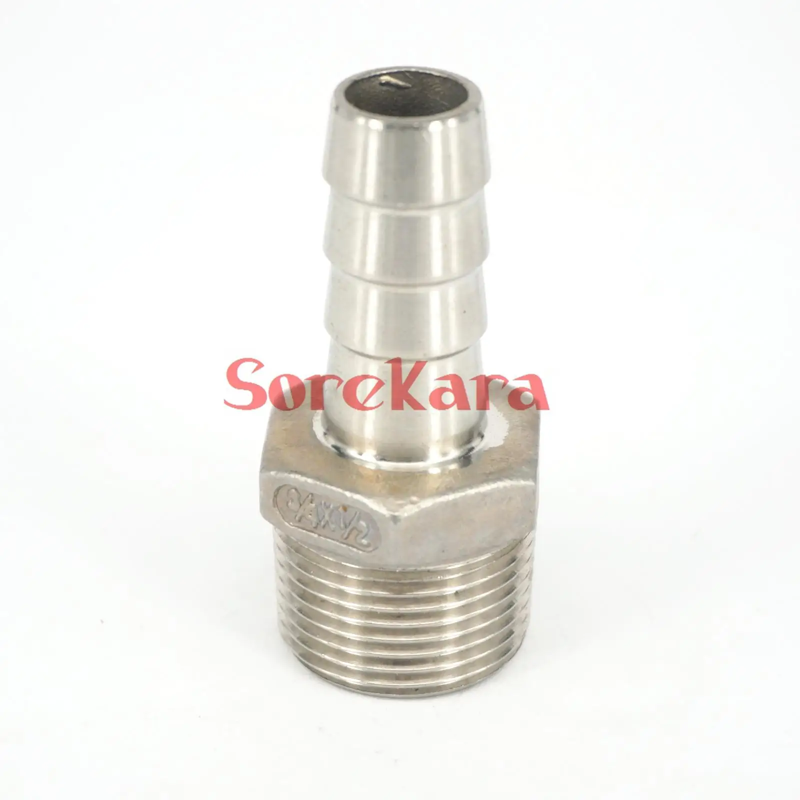 3/8 &quotBSPT Мужской x 10 мм шланг Колючая 304 фитинги из нержавеющей стали хвостовый