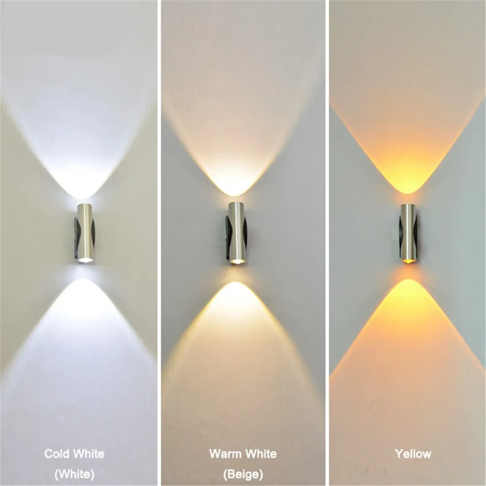 

Indoor led wall light 6W Up Down aluminum sconce Living room Bedroom Bedside Stair Corridor Aisle Decorate Modern home wall lamp
